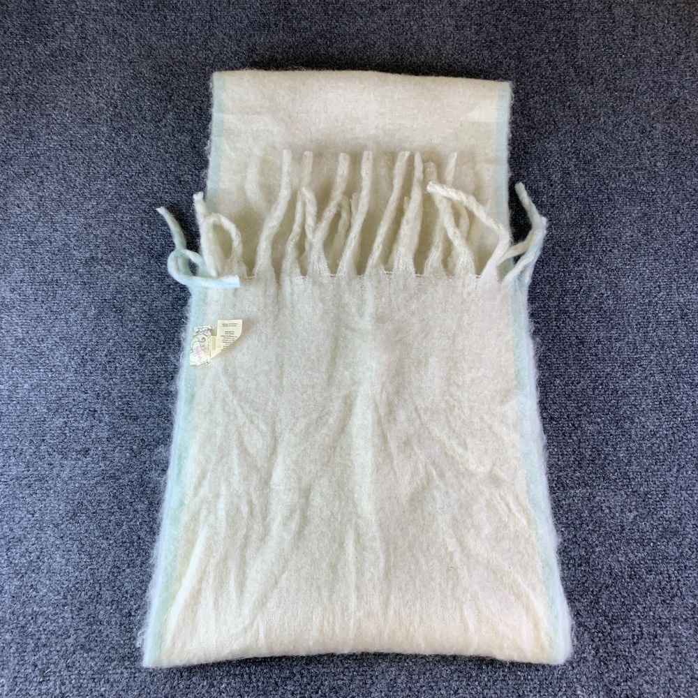 Free People Fuzzy Fringe Scarf Women's One Size Ivory Oversized Winter Warm Wear